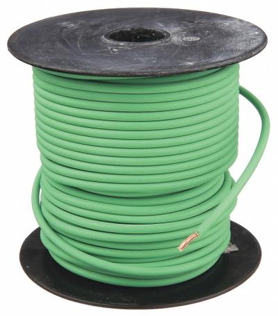 GROTE Primary Automotive Wire: GPT, 100 ft, 1 Conductor, 10 AWG, Green - PVC-Insulated General Purpose Primary Wires