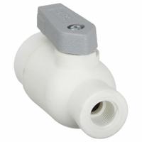 PARKER Manual Two-Way Ball Valve: 1/8 in, Polypropylene, Straight, Push x MNPT, One-Piece, Lever (MPN LFPP6VMC2). Key specifications — Brand: PARKER; Handle: Lever.