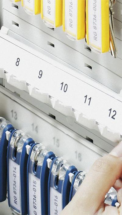 DURABLE Key Holder: 24 Key Capacity - Key Racks & Binders