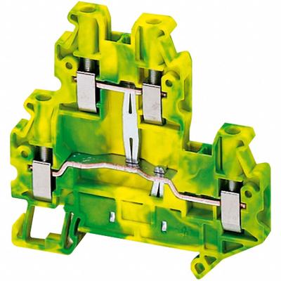 SCHNEIDER Terminal Block: DIN Rail Mounting Type, Screw-On Wire Termination - Grounding Blocks
