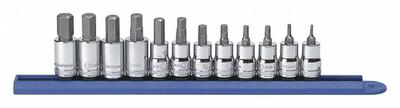 GEARWRENCH Socket Bit Sets: 1 - 25 Pieces, 3/8 in Drive Size, 12 Pieces, Fixed Insert - Hex Bit Socket Sets