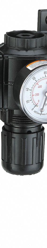 SPEEDAIRE Filter/Regulator/Lubricator: 1/4 in NPT, 56 cfm, 250 psi Max Op Pressure, 5 micron, Mist (MPN 7D718). Key specifications — attr109524: SPEEDAIRE.