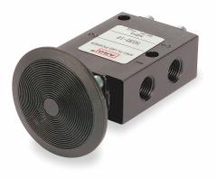 ARO Manual Air Control Valve: 50, Three-Way / Two-Position, Button, Black, 16 scfm Flow Rate - Max (MPN 5030-12). Key specifications — attr1092903: Black; attr1086905: Manual Return; attr1086907: 50; attr1086914: Normally Closed; attr1086904: Manual Air Control Valve; attr1086871: 5030-12.