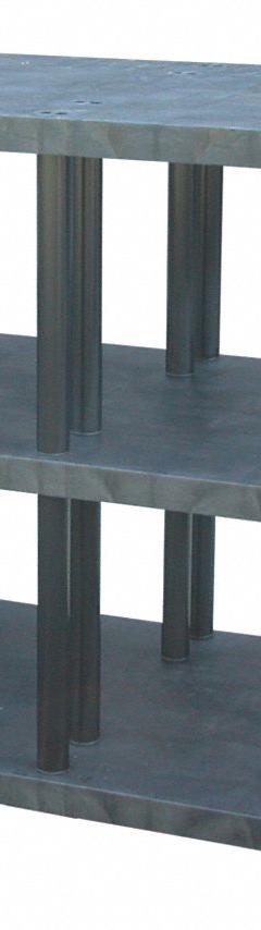 STRUCTURAL PLASTICS Plastic Shelving: 66 in x 36 in, 51 in Overall Ht, 3 Shelves (MPN ST6636x3). Key specifications — Resistance Properties: Corrosion-Resistant; Frame Material: Plastic; Shelving Material: High Density Polyethylene; Brand: STRUCTURAL PLASTICS.