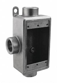 CALBRITE Electrical Box: Stainless Steel, Rectangular, 1 Gangs, 3/4 in Hub Size, 18 cu in Capacity (MPN S60700FSCT). Key specifications — Color: Gray; Brand: CALBRITE.