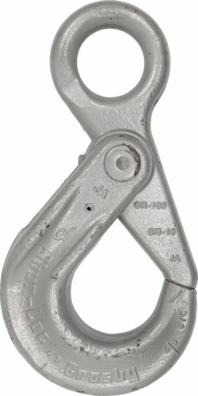 CROSBY Self-Locking Hook: 12,400 lb Working Load Limit, 100 Hook Grade, Alloy Steel - Self-Locking Hooks for Lifting