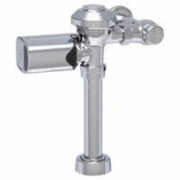 ZURN Automatic Flush Valve: ZERK-SM, 1.6 gpf Gallons per Flush, Battery, 11 1/2 in Rough-In, Exposed (MPN ZER6000PL-WS1-SM). Key specifications — Spud Location: Top; Brand: ZURN.