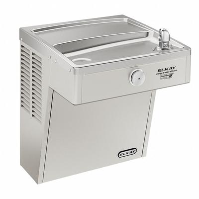 ELKAY Drinking Fountain: On-Wall, 20 5/8 in Ht, 18 5/8 in Dp, 18 1/16 in Overall Wd - On-Wall Single Outdoor Drinking Fountains