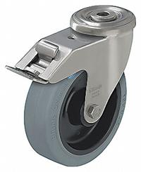 APPROVED VENDOR Bolt-Hole Caster: Swivel, No Brake, Rubber, 3 7/8 in Wheel Dia., 1 1/2 in Wheel Wd (MPN LEXR-POEV 100XR-SG). Key specifications — attr1111597: APPROVED VENDOR; attr1176906: Swivel.