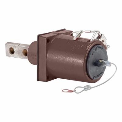 LEVITON Single Pole Receptacle: Brown, Straight 45° Clevis Pin Mating - Receptacles with Bus Bar Terminations