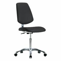 ESD/Cleanroom Task Chair: Vinyl, Armless, Ht Range 21 1/2 in to 29 in, 18 1/2 in Seat Wd, 5 Casters (MPN BR-ECR-VMBCH-MB-CR-NF-EC-ESDBLK). Key specifications — Foot Support: No; Base Material: Aluminum; Brand: APPROVED VENDOR; Product Type: Cleanroom Task Chair; Cleanroom Class: ISO 4; ESD-Safe: ESD-Safe.
