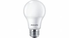 PHILIPS Compact LED Lamp: Medium Screw (E26), LED, (A) Classic, A19, 9 W Watt, 5000K, Frosted, A19 (MPN 9A19/CNG/850/FR/P/E26/ND 4/1CT). Key specifications — attr233510: A19; attr233525: 120V AC; attr233549: Frosted; attr518949: 5000K; attr239859: PHILIPS.