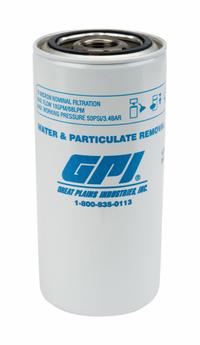 GPI Fuel Filter: Water & Particulate, Disposable Canister, Water / Particulate (MPN 129300-02). Key specifications — Brand: GPI; Compatible Manufacturer Model Number: M-150S.