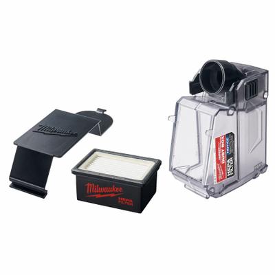 MILWAUKEE Dust Extractor Dust Box: On-Tool, Self-Contained, Universal, SDS-Plus - Replacement Parts & Accessories for Extractor Attachments