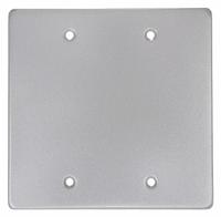 HUBBELL KILLARK Weatherproof Cover: Copper-Free Aluminum, FD/FS, Blank Cover, 2 Gangs, 3R, Gray (MPN 2FBC). Key specifications — Brand: HUBBELL KILLARK; Color: Gray; Compatible with Product Type: Blank Cover; Compatible with Series: FD; Mounting Orientation: Horizontal or Vertical.