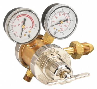 SMITH EQUIPMENT Gas Regulator: Two Stage, CGA 510 Inlet, 9/16"-18 M LH Outlet, 15 psig - Fuel Gas Regulators