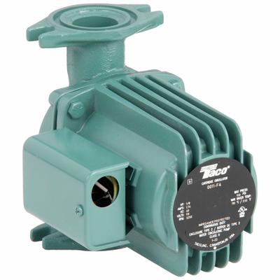 TACO Hydronic Circulating Pump: 1/8 hp HP, 115V AC, Cast Iron, 1, 31 gpm, 31 ft Max. Head - General-Purpose Inline Circulator Pumps