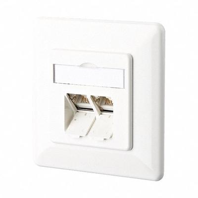 METZ CONNECT Wall Outlet: UP, GD-Zn (Zinc Die-Cast), LSA Terminal Block x RJ45 - Voice & Data Housings, Panels & Connector Components