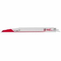 MILWAUKEE Reciprocating Saw Blade: 5/8 Teeth per Inch, 12 in Blade Lg, 0.06 in Blade Thick, 25 PK (MPN 48-00-8027). Key specifications — attr1109198: 5/8; attr1109200: Rigid for Straight Cuts; attr1109201: Straight; attr1109209: MILWAUKEE.