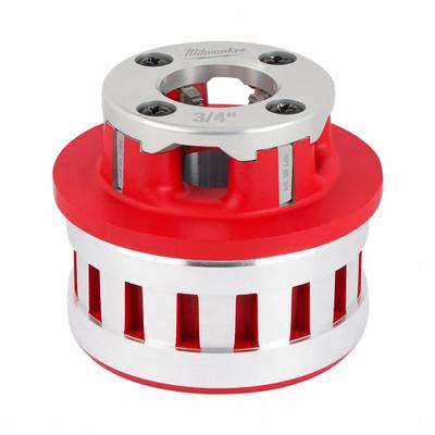 MILWAUKEE Pipe Threading Die Head: 12R, For 3/4 in Pipe, NPT, High Speed Steel - Die Heads for Handheld Pipe Threaders