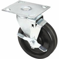 APPROVED VENDOR Plate Caster: Swivel, Side Brake, Phenolic, 5 in Wheel Dia., 1 1/2 in Wheel Wd (MPN 02TM05101S002). Key specifications — attr1100274: APPROVED VENDOR; attr1100312: Black; attr1176041: Swivel with Brake.