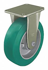 APPROVED VENDOR Plate Caster: Rigid, No Brake, Polyurethane, 10 in Wheel Dia, 3 1/8 in Wheel Wd (MPN BS-GST 252K). Key specifications — Wheel Bearing Type: Ball; Wheel/Tread Color: Yellow; Brand: APPROVED VENDOR; Caster Type: Rigid.
