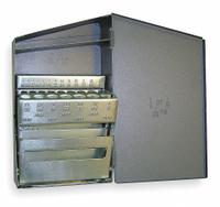CHICAGO-LATROBE Drill Bit Index: 29 Compartments, For 1/16 in to 1/2 in by 64ths Drill Bits (MPN 57804). Key specifications — attr1032747: CHICAGO-LATROBE.