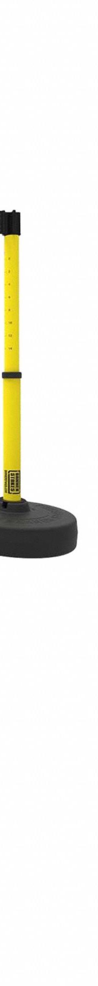 Belt Barrier System: 42 in Post Ht, 15 ft Belt Lg, Yellow, 4 No. of Posts, Message, Fillable Base (MPN PL4078). Key specifications — Brand: BANNER STAKES; Base Shape: Round Flat; Belt Color: Yellow; Message: Caution Do Not Enter; Post Color: Black/Yellow; Includes: (5) Bases; Belt Type: Message.