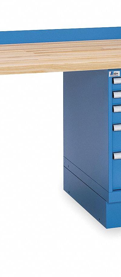 LISTA Workbench: Fixed Ht - Single Pedestal Workbenches