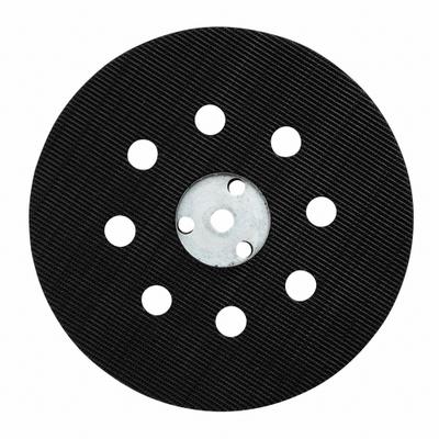 BOSCH Soft Sanding Pad: 5 in Wd, Round, Hook and Loop, Soft, 8 Vacuum Holes - Backing Pads for Power Sanders