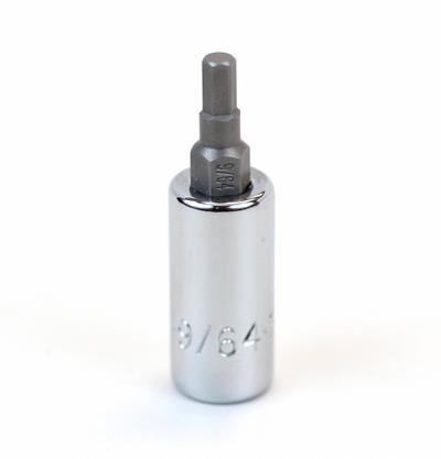 SK PROFESSIONAL TOOLS Socket Bit: 1/4 in Drive Size, Hex Tip, 9/64 in Tip Size - Hex Bit Sockets