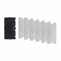 OLFA Scraper Blade: 1 9/16 in Overall Wd, 1 9/16 in Overall Lg (MPN GSB-2S/6B). Key specifications — attr1004902: OLFA; attr1034539: Stainless Steel; attr1017570: Standard End.