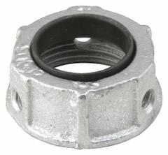 RACO Insulating Bushing: Iron, Zinc Plated, 1/2 in Trade Size, 9/16 in Overall Lg, Insulated (MPN 1132). Key specifications — Insulated: Yes; Brand: RACO.