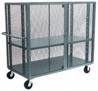 JAMCO Security Cart: 3,000 lb, 60 in L x 24 in W Self, 66 in L x 28 in W x 57 in H Overall Dim, Gray (MPN VB260P600GP). Key specifications — Shelf Type: Fixed; Caster Brake Type: No Brake Included; Brand: JAMCO; Caster/Wheel Configuration: (2) Swivel; Shelves Included: 2.