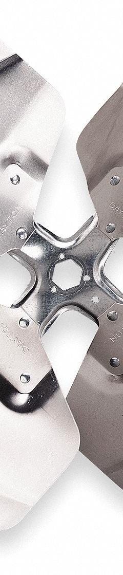 REVCOR Replacement Propeller: 18 in Propeller Dia., 1/2 in Bore Dia., 27° Pitch, 4 Blades, Steel (MPN R41805)