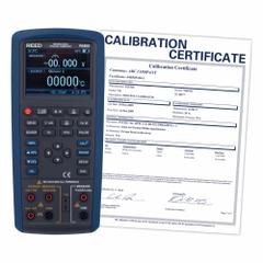 REED INSTRUMENTS Multifunction Calibrator: Multifunction, R5850-NIST, 0 mA – 20 mA, 0.001 V – 10 V. Key specifications — CAT Safety Rating: CAT IV 600V; Manufacturer Part Number: R5850-NIST; Basic DC Accuracy: +/-(0.02% +2); Brand: REED INSTRUMENTS; Calibration Certificate Type: NIST; Digital Display Screen Type: TFT LCD; Includes: Type K Thermocouple Wire Probe; Interface: USB.