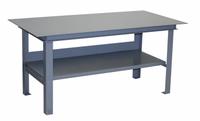 JAMCO Work Table: Fixed Ht, Steel, 72 in x 36 in, 12,000 lb Overall Load Capacity, Steel (MPN UG472GP). Key specifications — Brand: JAMCO; Unit Type: Not Expandable or Modular.
