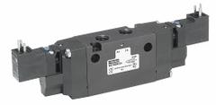 PARKER Solenoid Air Control Valve: B, Four-Way / Three-Position, Double Solenoid, 120V AC, Closed (MPN B551BB553C). Key specifications — attr1084833: Closed; attr1084839: DIN Solenoid Connector; attr1093196: Solenoid Coil Included; attr1084853: Internal Pilot; attr1084865: Non-Locking; attr1084872: Solenoid Air Control Valve; attr1084885: Double Solenoid; attr1084828: B551BB553C.