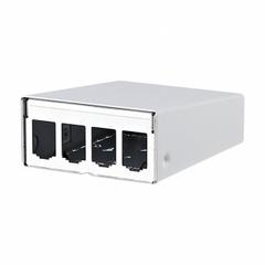 METZ CONNECT RJ45 Housing: Surface, Steel, RJ45, 4 Ports, Unequipped (MPN 130861-0402-E). Key specifications — Housing Material: Steel; Includes Connector: Unequipped; Mounting Type: Surface; Product Type: Module Housing; Connector Color: White; Connection Type: RJ45.