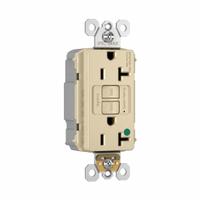 PASS & SEYMOUR Plugtail Duplex Receptacle: Hospital Grade, Duplex, 5-20R, Ivory, GFCI, 125V AC, 20 A (MPN PT2097HGI). Key specifications — attr1367147: PASS & SEYMOUR.