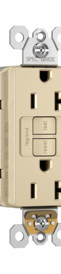 PASS & SEYMOUR Plugtail Duplex Receptacle: Hospital Grade, Duplex, 5-20R, Ivory, GFCI, 125V AC, 20 A (MPN PT2097HGI). Key specifications — attr1367147: PASS & SEYMOUR.