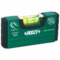 INSIZE Portable Level: Magnetic, 4 in x 13/16 in x 1 15/16 in, Aluminum, 0 Mounting Holes, 1 Vials (MPN 4912-100). Key specifications — attr939369: Aluminum; attr934741: INSIZE; attr986192: Glass.