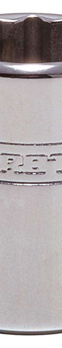 PROTO Socket: Metric, 3/8 in Drive Size, 14 mm Socket Size, 12-Point, Deep, Chrome, Tether Ready (MPN J5214M-TT). Key specifications — attr1204417: PROTO; attr1204392: Chrome.