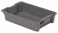 ORBIS Stacking and Nesting Tote: 6 gal, 23 5/8 in x 15 3/4 in x 5 1/4 in, Gray, Lid Not Included (MPN GS6040-13 Grey). Key specifications — Nestable: Nesting Capable; Brand: ORBIS; Material: Plastic.