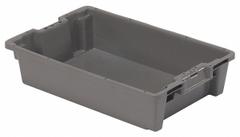 ORBIS Stacking and Nesting Tote: 6 gal, 23 5/8 in x 15 3/4 in x 5 1/4 in, Gray, Lid Not Included (MPN GS6040-13 Grey). Key specifications — Nestable: Nesting Capable; Brand: ORBIS; Material: Plastic.