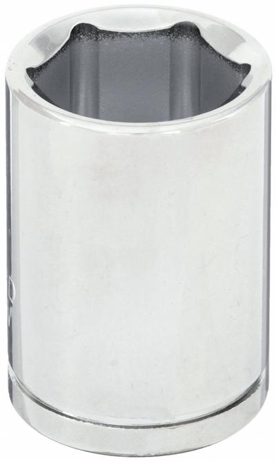 WESTWARD Socket: Metric, 1/2 in Drive Size, 19 mm Socket Size, 6-Point, Std, Chrome - 1/2" Drive Hand Sockets