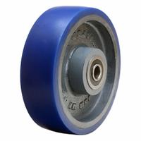 HAMILTON Caster Wheel: 8 in Wheel Dia., 2 1/2 in Wheel Wd, Polyurethane, 1,600 lb Load Rating, Blue (MPN W-825-SPB-3/4). Key specifications — Brand: HAMILTON; Tread Shape: Ergo-Glide; Wheel/Tread Color: Blue.