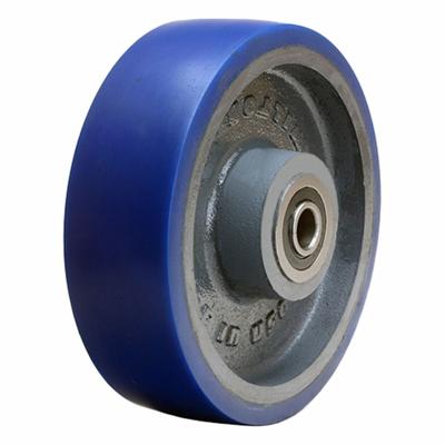 HAMILTON Caster Wheel: 8 in Wheel Dia., 2 1/2 in Wheel Wd, Polyurethane, 1,600 lb Load Rating - Easy-Roll Polyurethane Tread on Steel Core Wheels