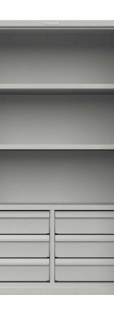 STRONG HOLD Storage Cabinet: 48 in x 24 in x 75 in - Industrial Shelf Cabinets with Drawers