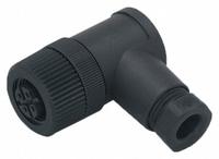 IFM M12 Circular Connector: B Coded, 4 Socket, M12 Female Thread, IP67, Screw Terminals, 90° Angle (MPN E10108). Key specifications — Connector Body Type: Socket; Coding: B; Brand: IFM; Voltage Rating: 250V AC; Thread Size: M12; Mounting Type: Front Mounting; Mounting Style: Female Thread; IP Rating: IP67.